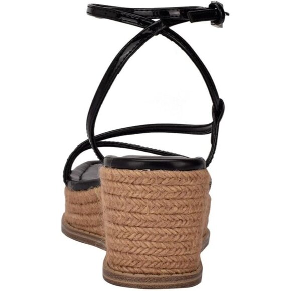 Calvin Klein Womens Neve Faux Leather Wedges Platform Sandals - Picture 3 of 4